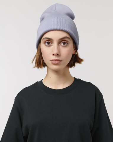 Rib Beanie - Strick-Beanie - Lavender - OS bedrucken, Art.-Nr. STAU772C063OS