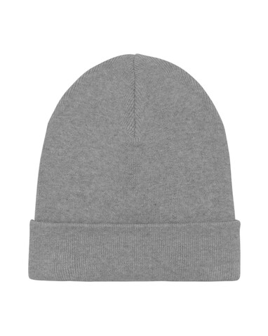 Rib Beanie - Der Rippstrick-Beanie - Mid Heather Grey - OS bedrucken, Art.-Nr. STAU772C650OS