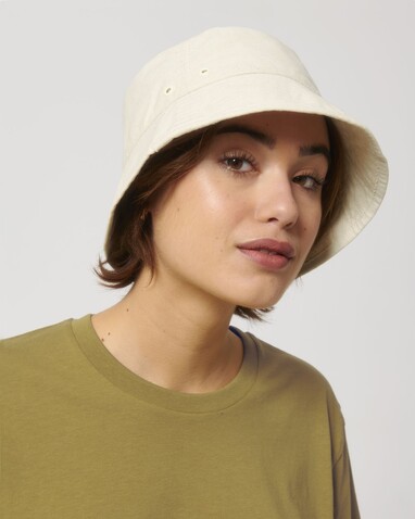 Bucket Hat - Der Canvas-Fischerhut - Natural - M/L bedrucken, Art.-Nr. STAU893C007ML