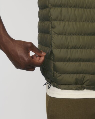 Stanley Climber - Herren-Steppweste - British Khaki - L bedrucken, Art.-Nr. STJM836C0081L