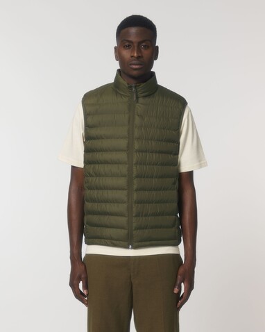 Stanley Climber - Herren-Steppweste - British Khaki - L bedrucken, Art.-Nr. STJM836C0081L
