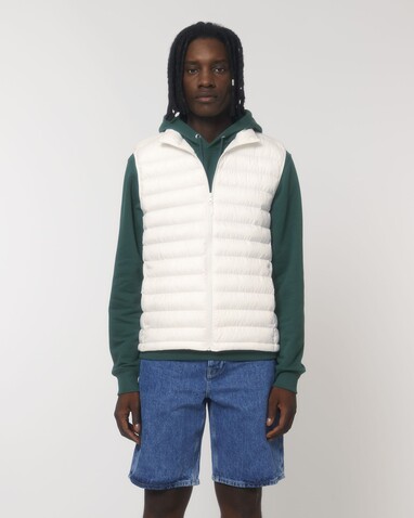 Stanley Climber - Herren-Steppweste - Off White - XL bedrucken, Art.-Nr. STJM836C0181X
