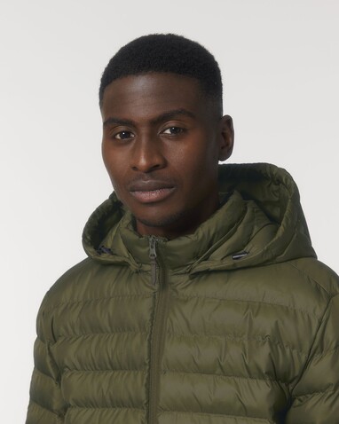 Stanley Voyager - Wattierte Herren Steppjacke - British Khaki - S bedrucken, Art.-Nr. STJM837C0081S