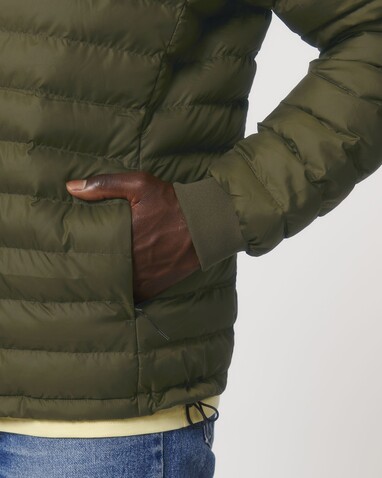 Stanley Voyager - Wattierte Herren Steppjacke - British Khaki - M bedrucken, Art.-Nr. STJM837C0081M