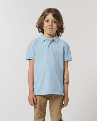 Mini Sprinter - Das Iconic Kinder-Polo - Sky blue - 5-6/110-116cm bedrucken, Art.-Nr. STPK908C23205