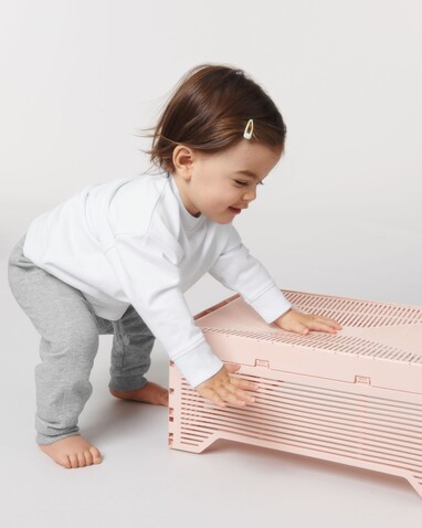 Baby Changer - Das Iconic Baby-Rundhals-Sweatshirt - White - 18-24 m/86-92cm bedrucken, Art.-Nr. STSB920C001B4