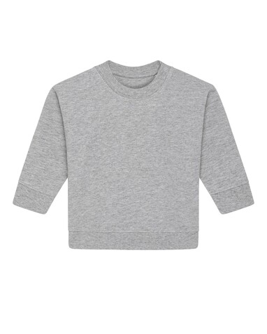 Baby Changer - Das Iconic Baby-Rundhals-Sweatshirt - Heather Grey - 6-12 m/68-80cm bedrucken, Art.-Nr. STSB920C250B2