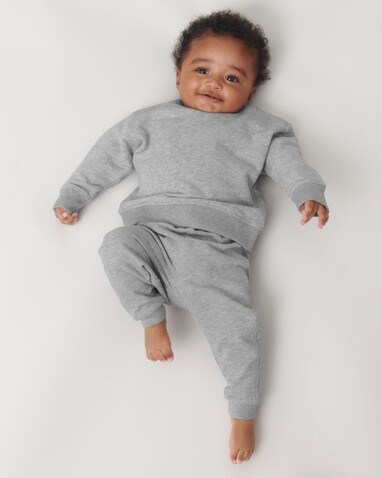 Baby Changer - Das Iconic Baby-Rundhals-Sweatshirt - Heather Grey - 18-24 m/86-92cm bedrucken, Art.-Nr. STSB920C250B4