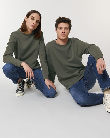 Roller - Das Rundhals-Unisex-Sweatshirt - Khaki - 4XL bedrucken, Art.-Nr. STSU868C2234X