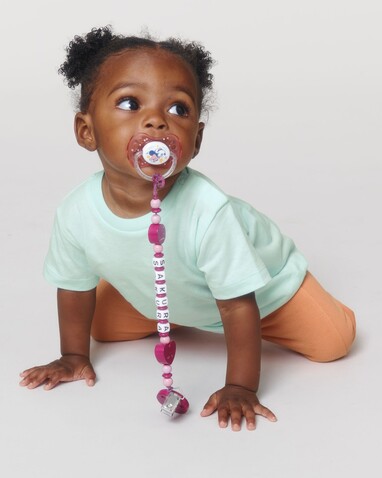 Baby Creator - Das Iconic Baby-T-Shirt - Caribbean Blue - 6-12 m/68-80cm bedrucken, Art.-Nr. STTB918C724B2