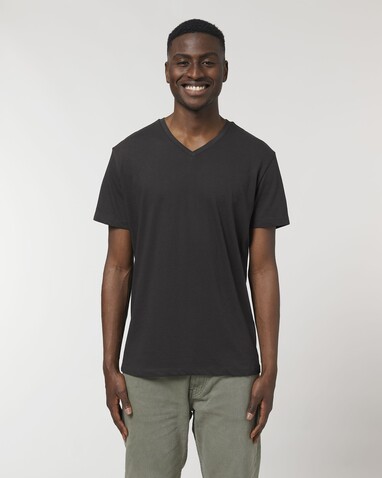Stanley Presenter - Das Herren-T-Shirt mit V-Ausschnitt - Black - XL bedrucken, Art.-Nr. STTM562C0021X