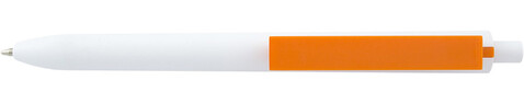 Kugelschreiber El Primero White – orange bedrucken, Art.-Nr. el_primero_White_orange