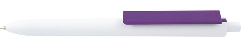 Kugelschreiber El Primero White – violett bedrucken, Art.-Nr. el_primero_White_violett