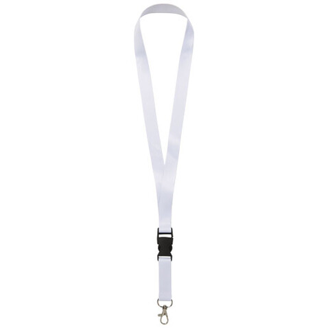 Bucks Sublimation Lanyard mit Schnappverschluss aus recyceltem PET Kunststoff, schwarz, weiss, 10mm bedrucken, Art.-Nr. 1PL0601C Bucks Sublimation Lanyard mit Schnappverschluss aus recyceltem PET Kunststoff, schwarz, weiss, 10mm bedrucken, Art.-Nr. 1PL0601C