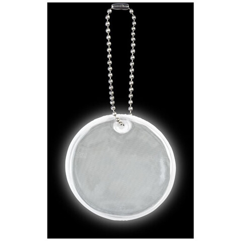 RFX™ H-16 Reflektierender, mittelgroßer, runder Anhänger, weiss bedrucken, Art.-Nr. 1PR02101 RFX™ H-16 Reflektierender, mittelgroßer, runder Anhänger, weiss bedrucken, Art.-Nr. 1PR02101