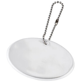 RFX™ H-12 Reflektierender, großer, runder Anhänger, weiss bedrucken, Art.-Nr. 1PR02201