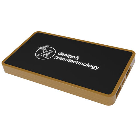 SCX.design P35 5.000 mAh Powerbank aus Holz mit Leuchtlogo, holz, schwarz bedrucken, Art.-Nr. 1PX04971