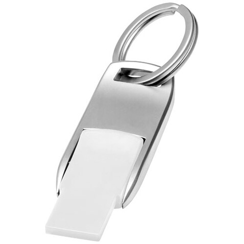 Flip USB Stick, weiss, silber, 1GB bedrucken, Art.-Nr. 1Z48101D