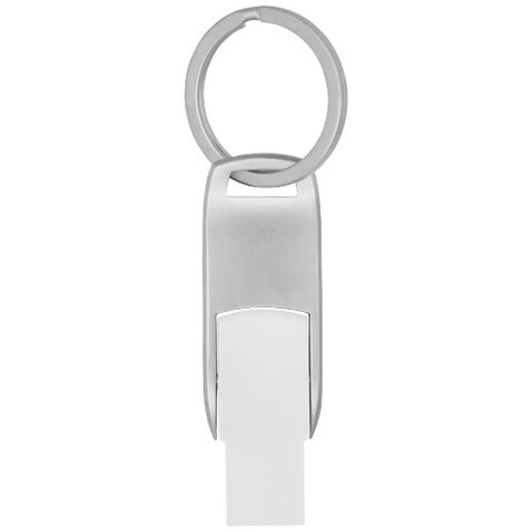 Flip USB Stick, weiss, silber, 1GB bedrucken, Art.-Nr. 1Z48101D