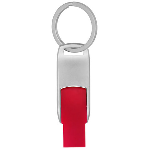 Flip USB Stick, rot, silber, 8GB bedrucken, Art.-Nr. 1Z48121H