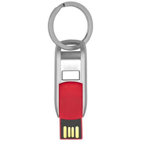 Flip USB Stick, rot, silber, 8GB bedrucken, Art.-Nr. 1Z48121H