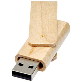 Rotate USB Stick aus Holz, hellbraun, 1GB bedrucken, Art.-Nr. 1Z48771D