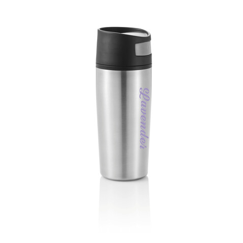 Auto Becher silber, schwarz bedrucken, Art.-Nr. P432.452