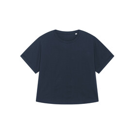 Stella Collider - Damen-T-Shirt mit aufgeschlagenen Ärmeln - French Navy - XXL bedrucken, Art.-Nr. STTW089C7272X