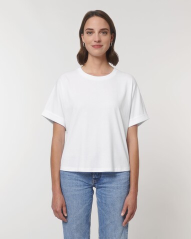 Stella Collider - Das Oversized Damen-T-Shirt mit gekrempelten Ärmeln - White - S bedrucken, Art.-Nr. STTW089C0011S Stella Collider - Das Oversized Damen-T-Shirt mit gekrempelten Ärmeln - White - S bedrucken, Art.-Nr. STTW089C0011S