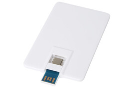 Duo slim 32 GB USB-Stick mit Typ-C und USB-A 3.0 bedrucken, Art.-Nr. 123749