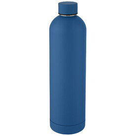 Spring 1 l Kupfer-Vakuum Isolierflasche, Tech blue bedrucken, Art.-Nr. 10068552