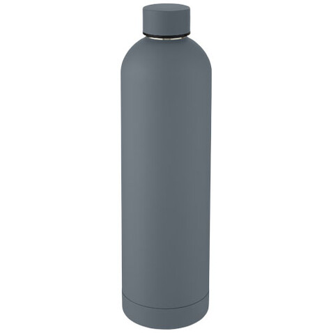 Spring 1 l Kupfer-Vakuum Isolierflasche, dunkelgrau bedrucken, Art.-Nr. 10068583
