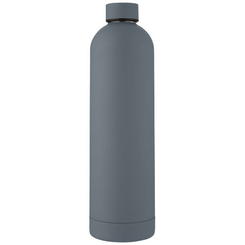 Spring 1 l Kupfer-Vakuum Isolierflasche, dunkelgrau bedrucken, Art.-Nr. 10068583
