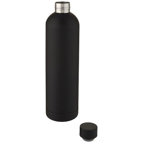 Spring 1 l Kupfer-Vakuum Isolierflasche, schwarz bedrucken, Art.-Nr. 10068590