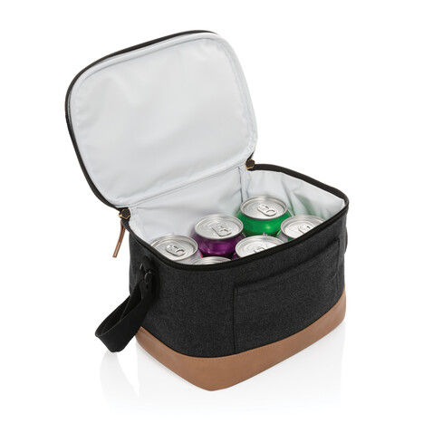 Impact AWARE™ rCanvas 6-Pack Kühltasche schwarz bedrucken, Art.-Nr. P422.421