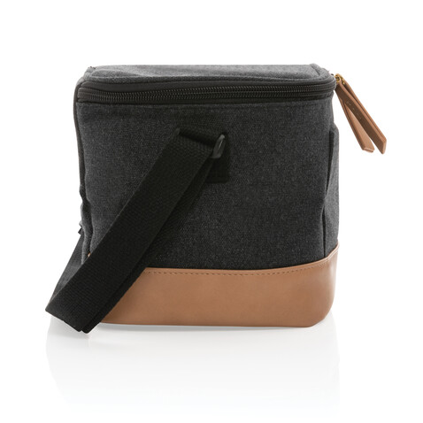 Impact AWARE™ rCanvas 6-Pack Kühltasche schwarz bedrucken, Art.-Nr. P422.421