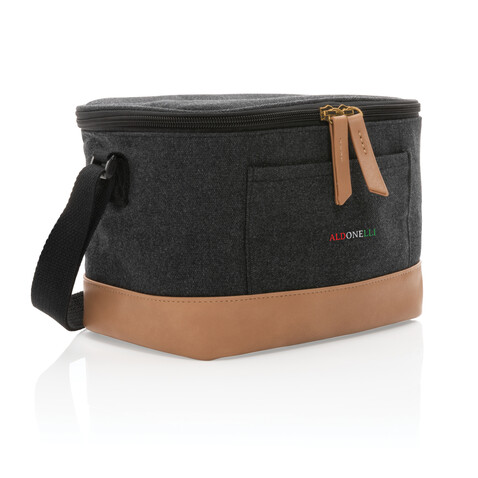 Impact AWARE™ rCanvas 6-Pack Kühltasche schwarz bedrucken, Art.-Nr. P422.421