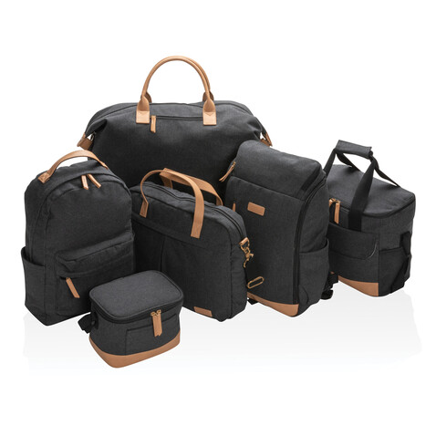 Impact AWARE™ rCanvas 6-Pack Kühltasche schwarz bedrucken, Art.-Nr. P422.421