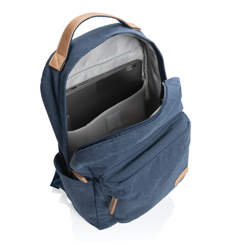 Impact AWARE™ 16 oz. rCanvas Rucksack blau bedrucken, Art.-Nr. P760.225