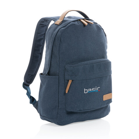 Impact AWARE™ 16 oz. rCanvas Rucksack blau bedrucken, Art.-Nr. P760.225