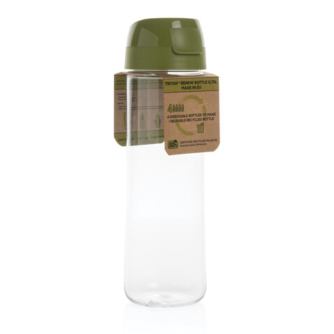 Tritan™ Renew 0,75L Flasche Made In EU grün, transparent bedrucken, Art.-Nr. P433.477