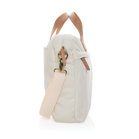Impact AWARE™ 16 oz. rCanvas Laptop-Tasche off white bedrucken, Art.-Nr. P760.230