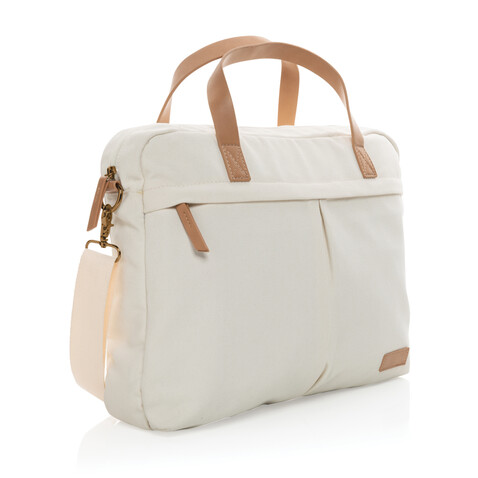 Impact AWARE™ 16 oz. rCanvas Laptop-Tasche off white bedrucken, Art.-Nr. P760.230