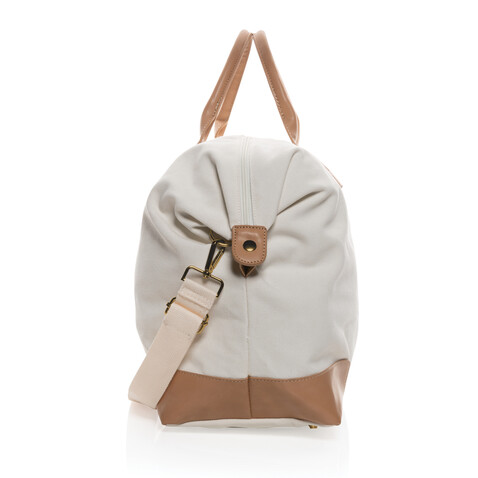 Impact AWARE™ 16 oz. rCanvas große Wochenendtasche off white bedrucken, Art.-Nr. P760.250