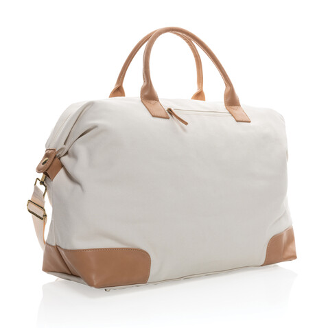 Impact AWARE™ 16 oz. rCanvas große Wochenendtasche off white bedrucken, Art.-Nr. P760.250