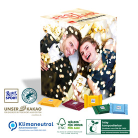 Adventskalender Cube XL Ritter SPORT, Klimaneutral, FSC®, Inlay kompostierbar bedrucken, Art.-Nr. 55386-W Adventskalender Cube XL Ritter SPORT, Klimaneutral, FSC®, Inlay kompostierbar bedrucken, Art.-Nr. 55386-W