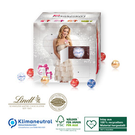 Adventskalender Cube, Klimaneutral, FSC®, Inlay aus 100% recyceltem Material bedrucken, Art.-Nr. 95327-W Adventskalender Cube, Klimaneutral, FSC®, Inlay aus 100% recyceltem Material bedrucken, Art.-Nr. 95327-W