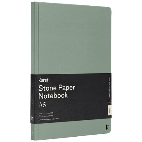 Karst® A5 Hardcover Notizbuch, heather grün bedrucken, Art.-Nr. 10779062