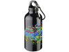Oregon 400 ml Trinkflasche mit Karabiner, schwarz bedrucken, Art.-Nr. 10000201