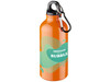 Oregon 400 ml Trinkflasche mit Karabiner, orange bedrucken, Art.-Nr. 10000210